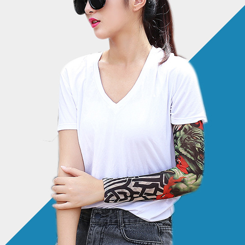 1 pc verão tatuagem manga uv s - Cycling Gloves avaliação e preço